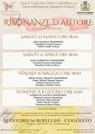 Risonanze d'autore - rassegna musicale